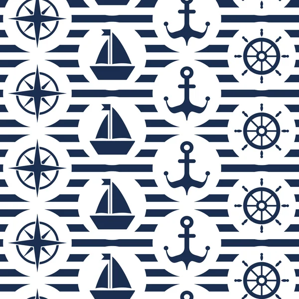 Maritieme sfeer patroon — Stockvector