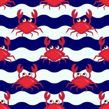 Mutlu yengeçler desen