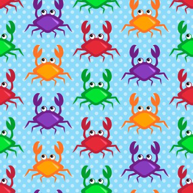 Mutlu yengeçler desen