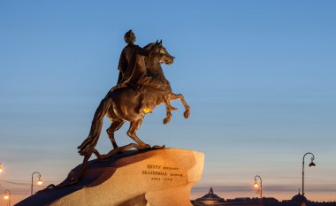 Peter, St. Petersburg, Rusya büyük heykeli.