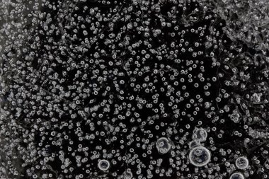 soyut makro arka plan. buzun içinde çok kabarcıklar