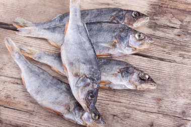 Masanın üzerine kurutulmuş balık