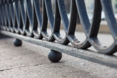 Köprü closeup dökme demir korkuluk