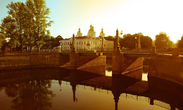 St. Nicholas ortodoxa katedralen mitt i Petersburg, Ryssland — Stockfoto