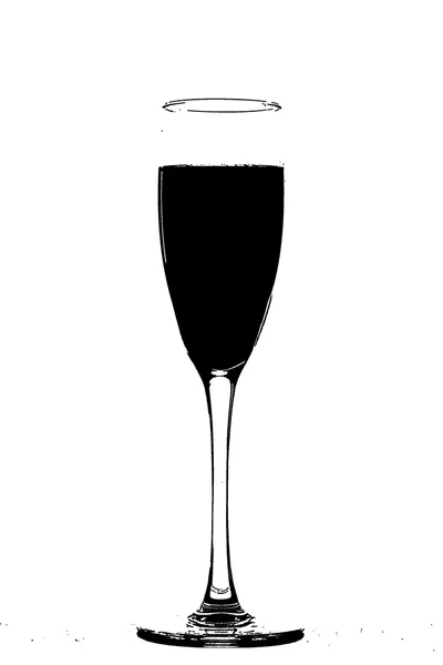 Glas Rosenwein auf weißem Hintergrund — Stockfoto