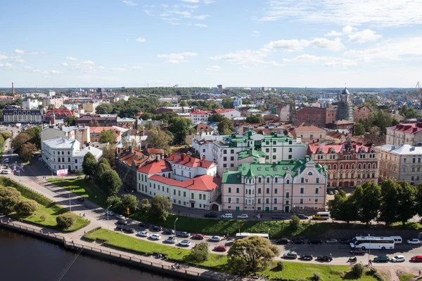 Cidade velha de Vyborg, na Rússia. A vista de cima — Fotografia de Stock
