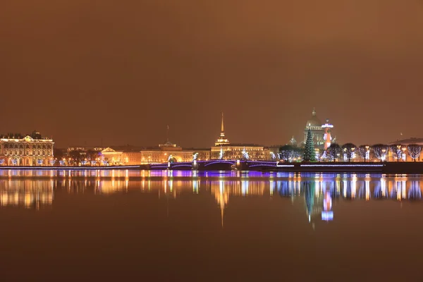 Notte San Pietroburgo — Foto Stock