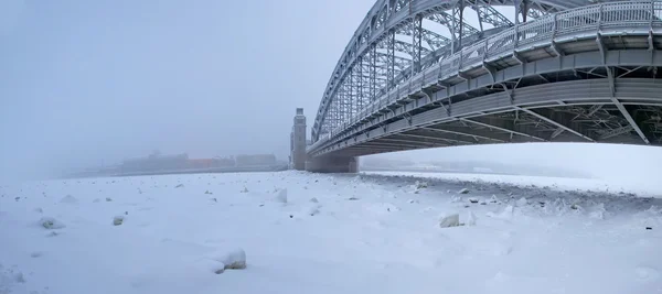 Peter de grote brug in de winter — Stockfoto