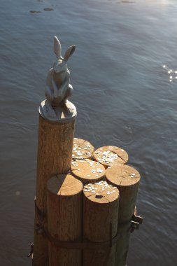 Heykel bir tavşan. Saint-Petersburg, Rusya Federasyonu
