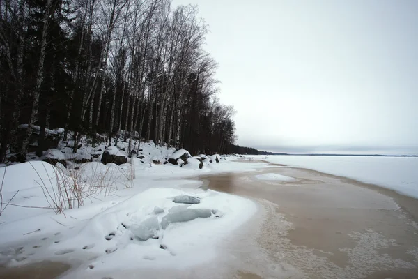 Finsky zálivu Baltského moře v zimě — Stock fotografie