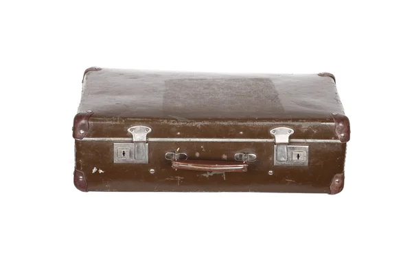 Alter Koffer isoliert auf weißem Hintergrund — Stockfoto