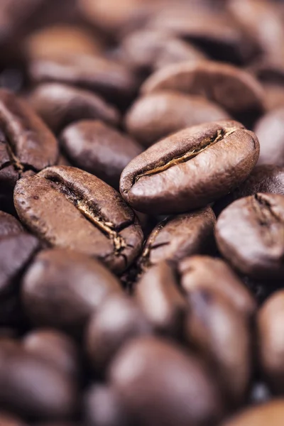 1 つの焦点とのコーヒー豆のクローズ アップ — ストック写真