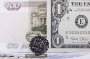 Euro para banknot 5000 ruble closeup arka plan üzerinde