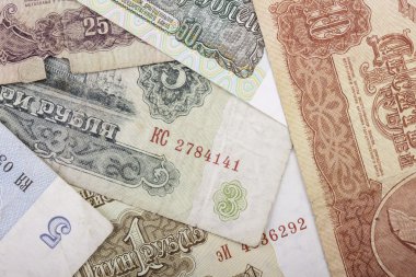 banknotlar eski Sovyetler Birliği'nin ruble para birimi