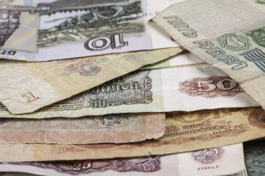 banknotlar eski Sovyetler Birliği'nin ruble para birimi