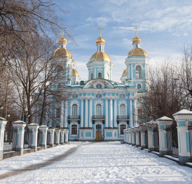Aziz Nikolaos kış deniz Katedralde. Saint-Petersburg. Rusya