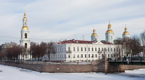 Nikolsky katedrála v Petrohradě, zima — Stock fotografie