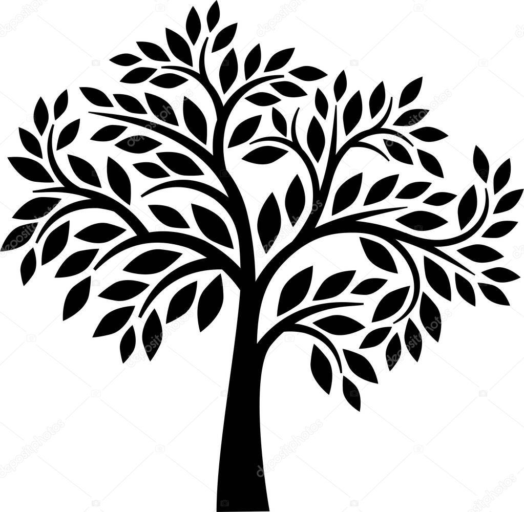 Decorative tree series, vector illustration