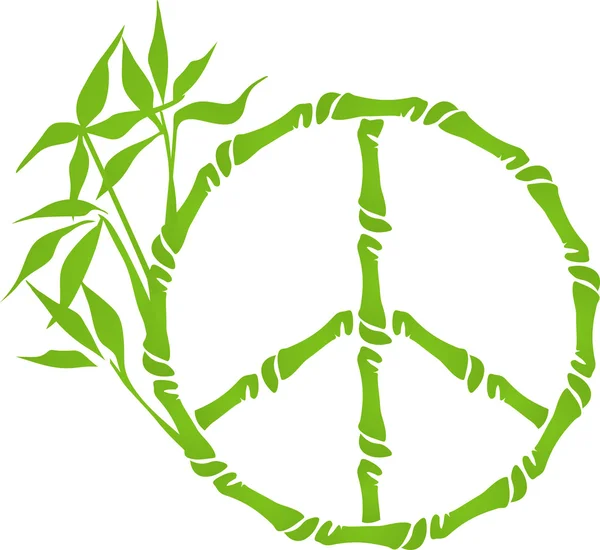 Symbole de paix en bambou — Image vectorielle