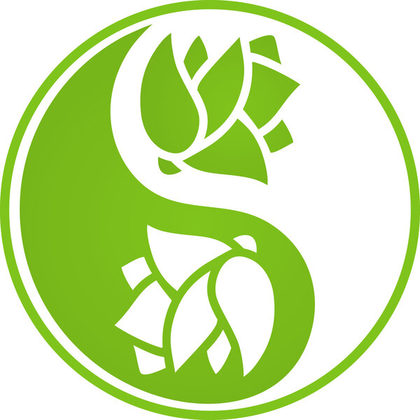 Lotus Yin Yang symbol