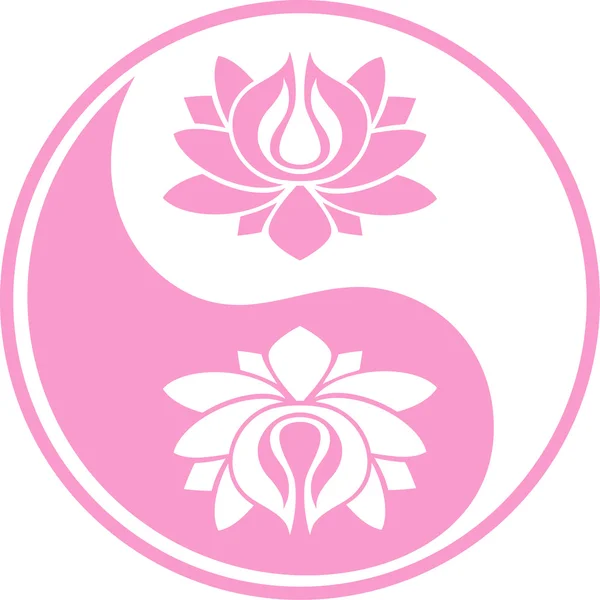 Pembe lotus Yin Yang.