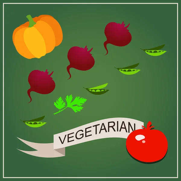 Вегетарианская концепция. Диетическая пища и здоровый образ жизни Лицензионные Стоковые Иллюстрации