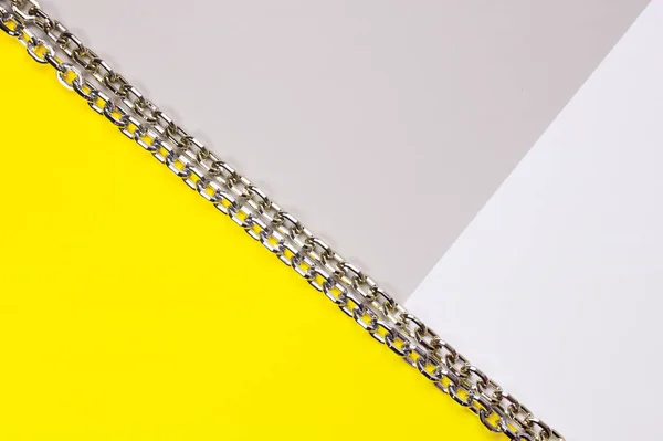 Fondo Geométrico Abstracto Hojas Papel Color Iluminante Amarillo Último Gris — Foto de Stock