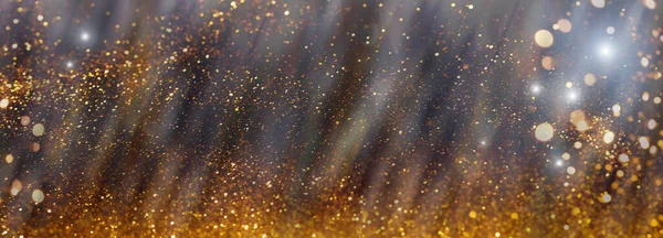 Goldglitzernde Sterne Auf Schwarzem Hintergrund Web Banner Hintergrund Für Ihr Stockbild