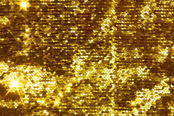 Gold Glittering Sequins Sequins Scales Great Background Your Design — Stock Photo, Image