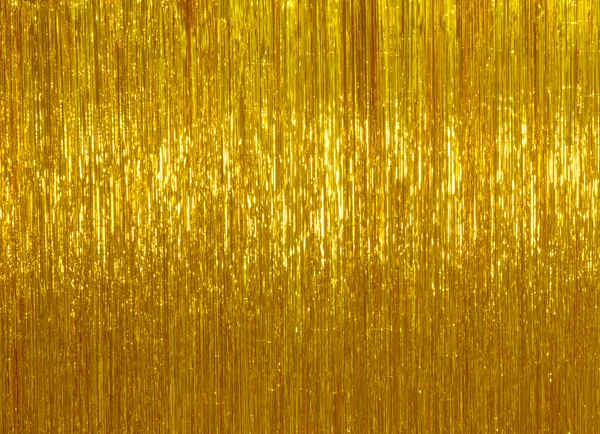 Goldene Weihnachten Lametta Hintergrund — Stockfoto