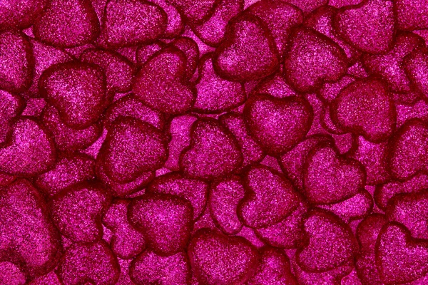 Rosa glitzern glänzende Herzen Hintergrund — Stockfoto