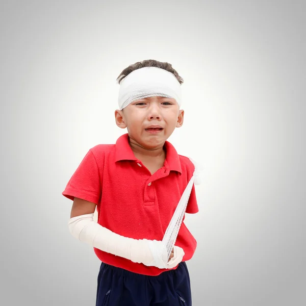 Uma criança ferida — Fotografia de Stock