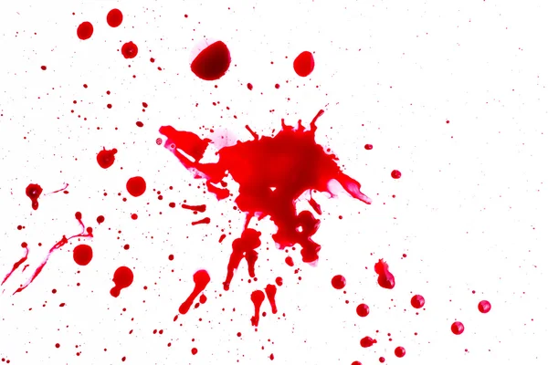 鲜红的血液飞溅 — 图库照片