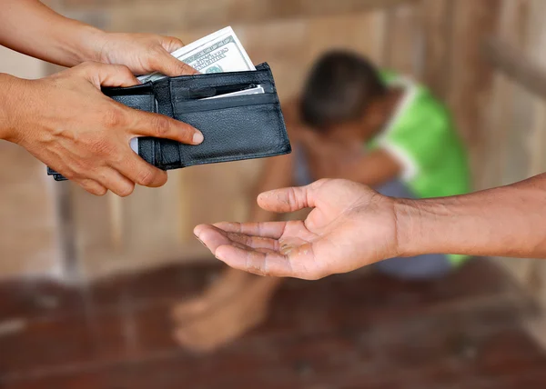 Het concept van de mensenhandel. — Stockfoto