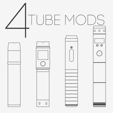 4 ince çizgiler vaping tüp mods ayarla