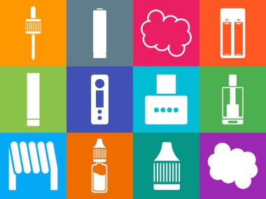 Vaping Icons set