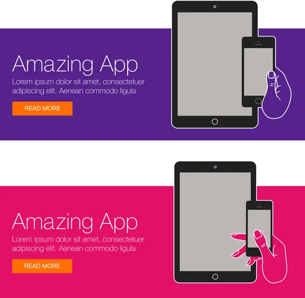 Gerçekçi vektör dizüstü, tablet bilgisayar, monitör ve cep telefonu şablonu
