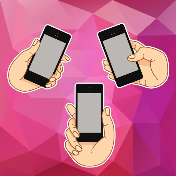 Resimde smartphone afiş için,