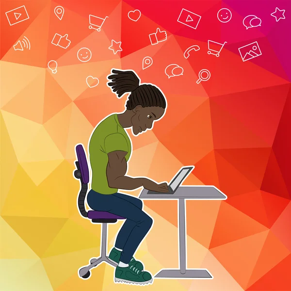 Düz stil renk modern vektör çizim.