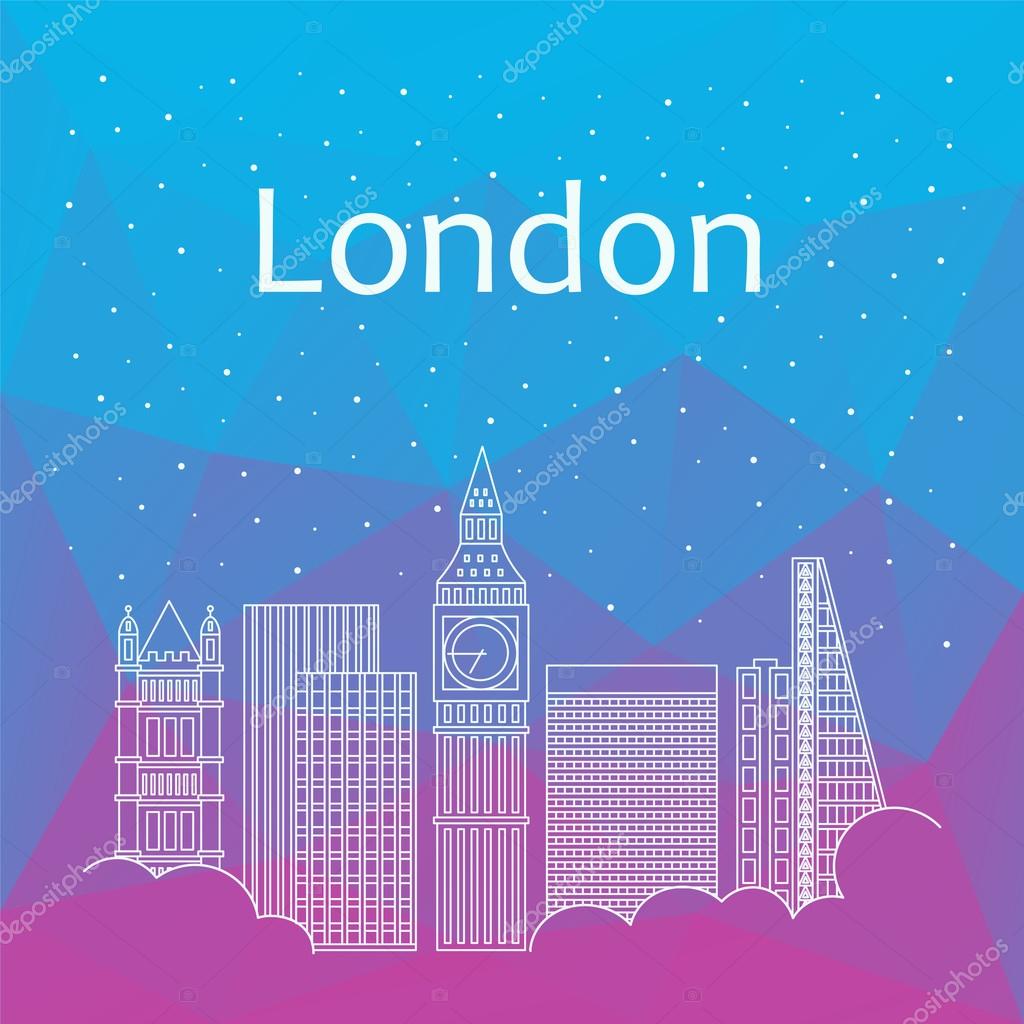 ロンドンのバナー、ポスター、イラスト、ゲームの背景します