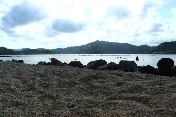 Foto Playa Mar Montaas Arena Rocas — Stockfoto