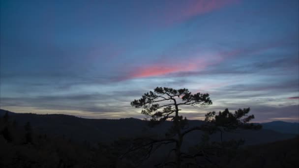 Ηλιοβασίλεμα στα Καρπάθια, timelapse — Αρχείο Βίντεο