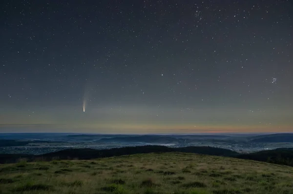 Cometa Cielo Estrellado Ucrania — Foto de Stock