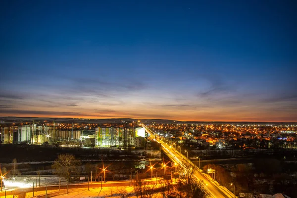 Beautiful Sunrise Early Morning European City — Stock Photo, Image