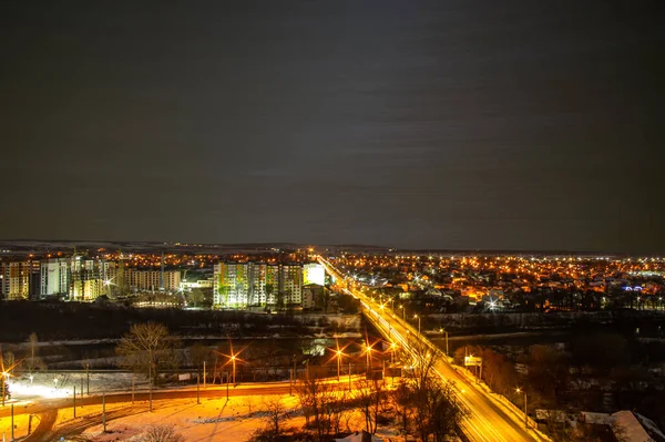 Stelle Nel Cielo Una Città Ucraina — Foto Stock