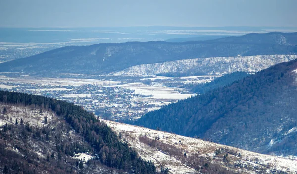 Kışın Karpat Dağları Nın Güzel Manzarası — Stok fotoğraf