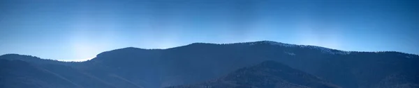 Bellissimo Panorama Delle Montagne Dei Carpazi Inverno — Foto Stock