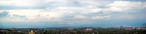 Панорама Города Ивано Франковска Пасмурный День Весной — стоковое фото