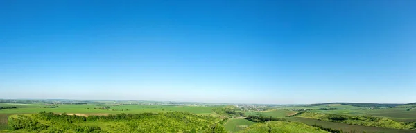 Panorama Van Weiden Velden Het Stadje Rohatyn Een Zonnige Dag — Stockfoto