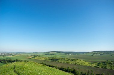 Beautiful summer landscape, fields in the countryside in Ukraine